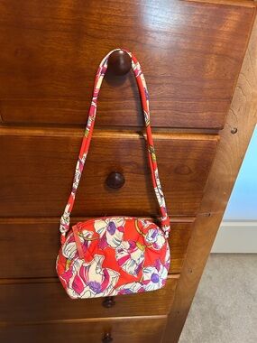Vera Bradley Coral Floral Quilted Crossbody